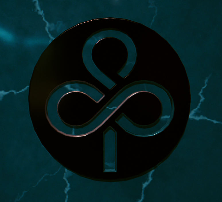 The Arasaka logo in Counter-Intel has branches that are all wrapped together via infinity signs. There is no outer ring, but instead the circle is filled in.